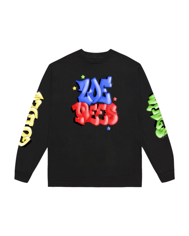 Zoe Wees Zoe Doll Longsleeve - Black $5.84 Shirts