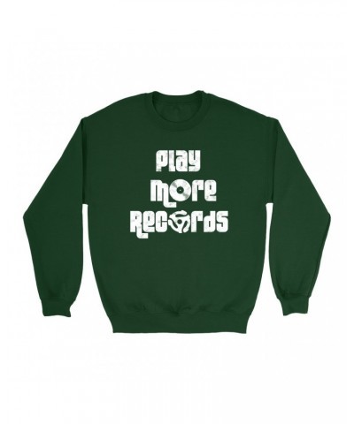 Music Life Sweatshirt | Play More Records Sweatshirt $6.99 Sweatshirts