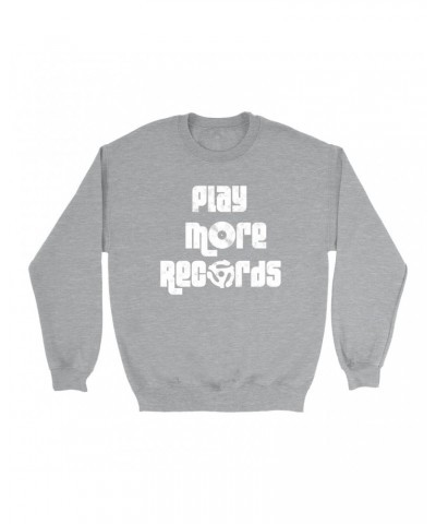 Music Life Sweatshirt | Play More Records Sweatshirt $6.99 Sweatshirts