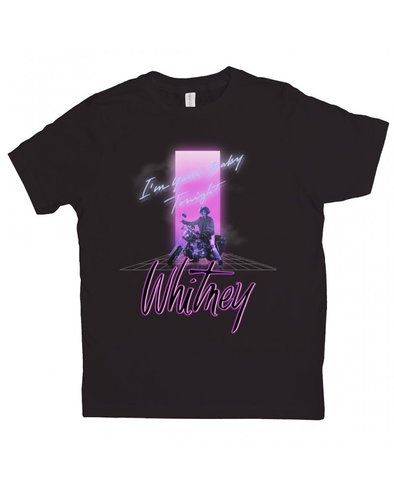 Whitney Houston Kids T-Shirt | Neon Light I'm Your Baby Tonight Image Kids Shirt $9.89 Kids