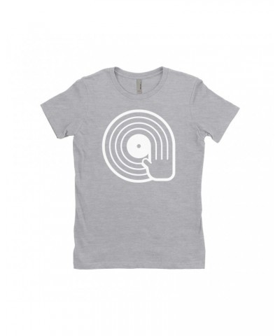 Music Life Ladies' Boyfriend T-Shirt | DJ Spinning Vinyl Shirt $7.74 Shirts