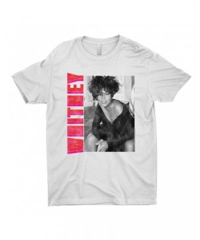 Whitney Houston T-Shirt | Whitney Pink And Red Design Distressed Shirt $7.09 Shirts