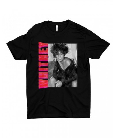 Whitney Houston T-Shirt | Whitney Pink And Red Design Distressed Shirt $7.09 Shirts