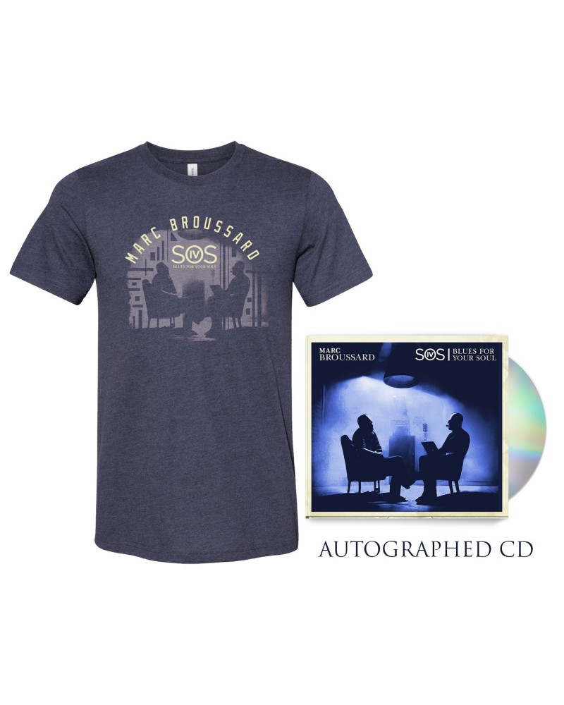 Marc Broussard S.O.S. IV Autographed CD + Blues For Your Soul Tee $19.55 CD