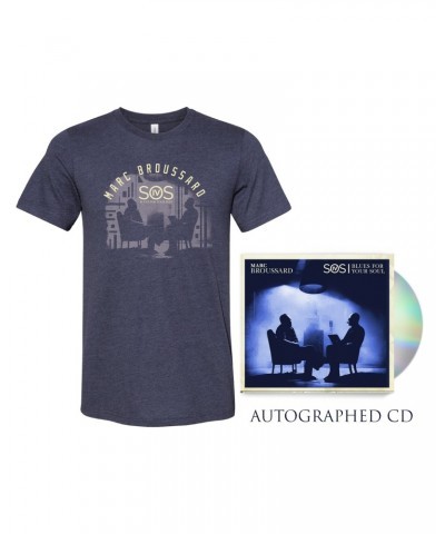 Marc Broussard S.O.S. IV Autographed CD + Blues For Your Soul Tee $19.55 CD