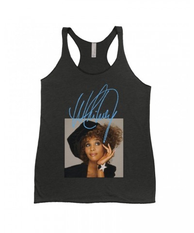 Whitney Houston Ladies' Tank Top | Whitney Star Photoshoot With True Blue Signature Shirt $7.73 Shirts