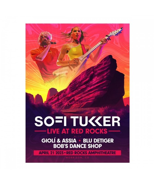 Sofi Tukker 2023 Limited Edition Red Rocks Poster $7.42 Decor