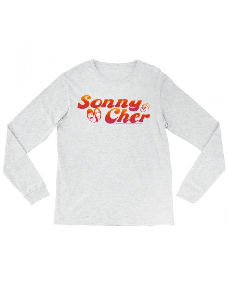 Sonny & Cher Heather Long Sleeve Shirt | Comedy Hour TV Show Logo Shirt $9.59 Shirts