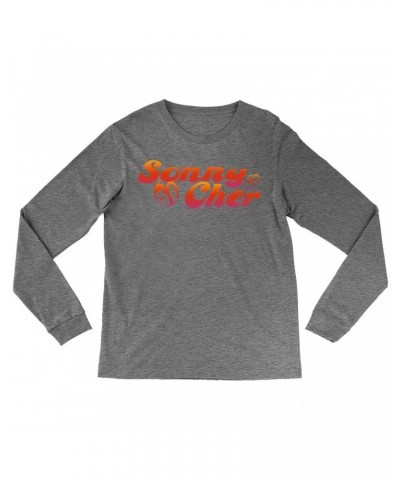 Sonny & Cher Heather Long Sleeve Shirt | Comedy Hour TV Show Logo Shirt $9.59 Shirts