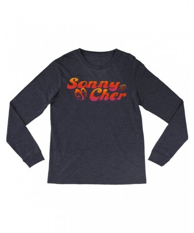 Sonny & Cher Heather Long Sleeve Shirt | Comedy Hour TV Show Logo Shirt $9.59 Shirts