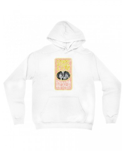 Sonny & Cher Hoodie | Indiana Beach Peach And Avocado Concert Banner Distressed Hoodie $5.04 Sweatshirts