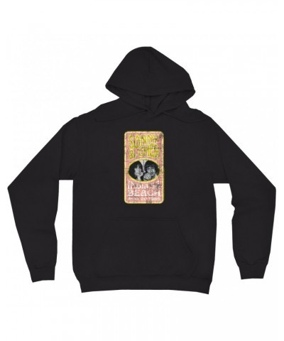 Sonny & Cher Hoodie | Indiana Beach Peach And Avocado Concert Banner Distressed Hoodie $5.04 Sweatshirts