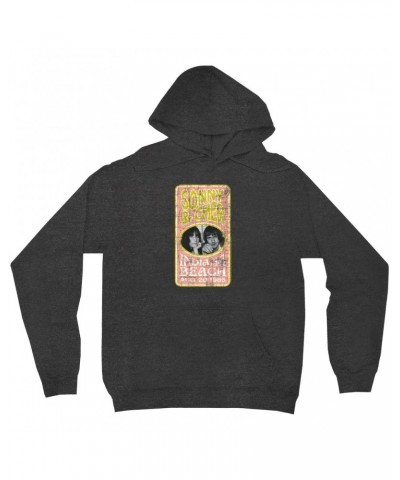 Sonny & Cher Hoodie | Indiana Beach Peach And Avocado Concert Banner Distressed Hoodie $5.04 Sweatshirts