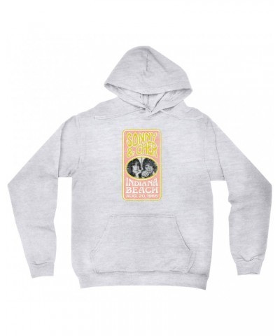 Sonny & Cher Hoodie | Indiana Beach Peach And Avocado Concert Banner Distressed Hoodie $5.04 Sweatshirts