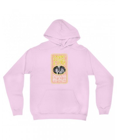 Sonny & Cher Hoodie | Indiana Beach Peach And Avocado Concert Banner Distressed Hoodie $5.04 Sweatshirts