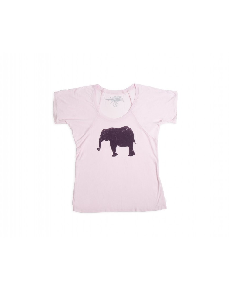 Jillette Johnson Ladies Elephant Tee - Pink $7.42 Shirts