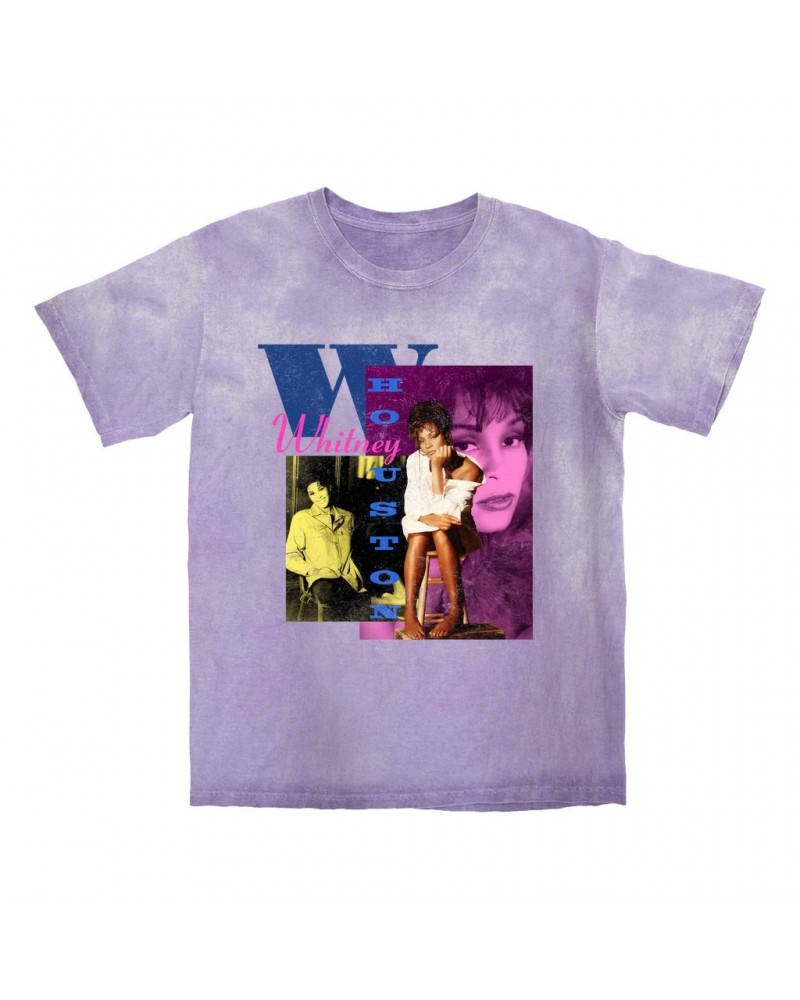 Whitney Houston T-shirt | Colorful Collage Color Blast Shirt $9.44 Shirts