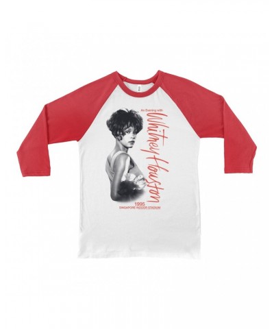 Whitney Houston 3/4 Sleeve Baseball Tee | 1995 Singapore Indoor Stadium Shirt $7.34 Shirts