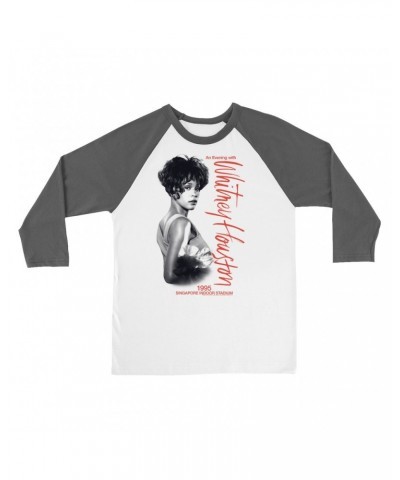 Whitney Houston 3/4 Sleeve Baseball Tee | 1995 Singapore Indoor Stadium Shirt $7.34 Shirts