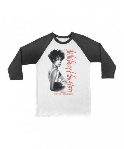 Whitney Houston 3/4 Sleeve Baseball Tee | 1995 Singapore Indoor Stadium Shirt $7.34 Shirts