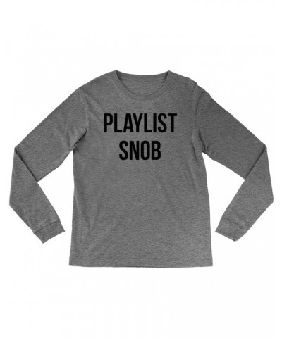 Music Life Heather Long Sleeve Shirt | Playlist Snob Shirt $4.51 Shirts