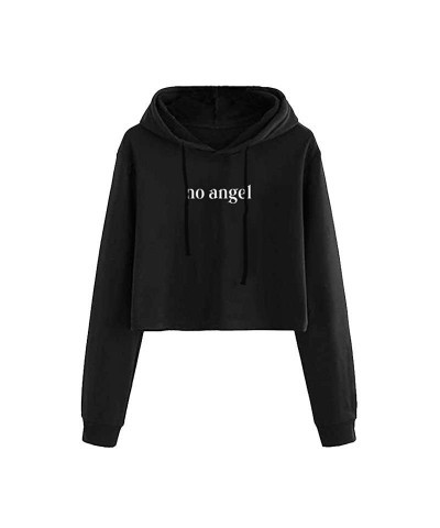 Charli XCX No Angel Blk Crop Hoodie $6.59 Sweatshirts