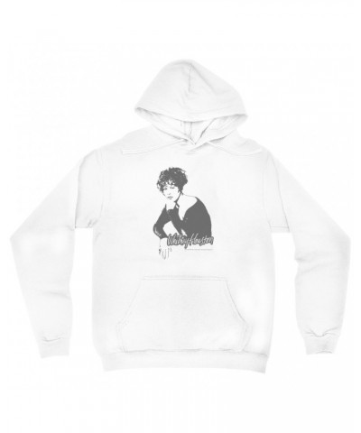 Whitney Houston Hoodie | 1990 Photo In Shadow Design Hoodie $4.72 Sweatshirts