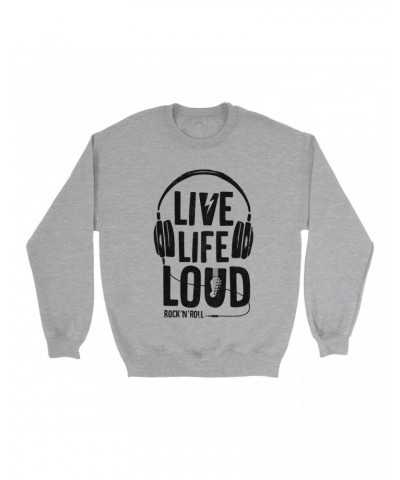 Music Life Sweatshirt | Live Life Loud Sweatshirt $15.97 Sweatshirts