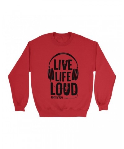 Music Life Sweatshirt | Live Life Loud Sweatshirt $15.97 Sweatshirts