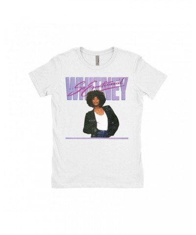 Whitney Houston Ladies' Boyfriend T-Shirt | So Emotional Album Cover Design Distressed Shirt $6.57 Shirts