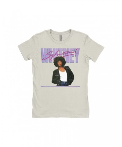 Whitney Houston Ladies' Boyfriend T-Shirt | So Emotional Album Cover Design Distressed Shirt $6.57 Shirts