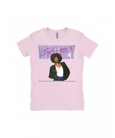 Whitney Houston Ladies' Boyfriend T-Shirt | So Emotional Album Cover Design Distressed Shirt $6.57 Shirts