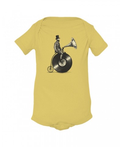 Music Life Baby Onesie | Riding The Gramophone Onesie $5.28 Kids