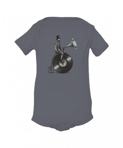 Music Life Baby Onesie | Riding The Gramophone Onesie $5.28 Kids